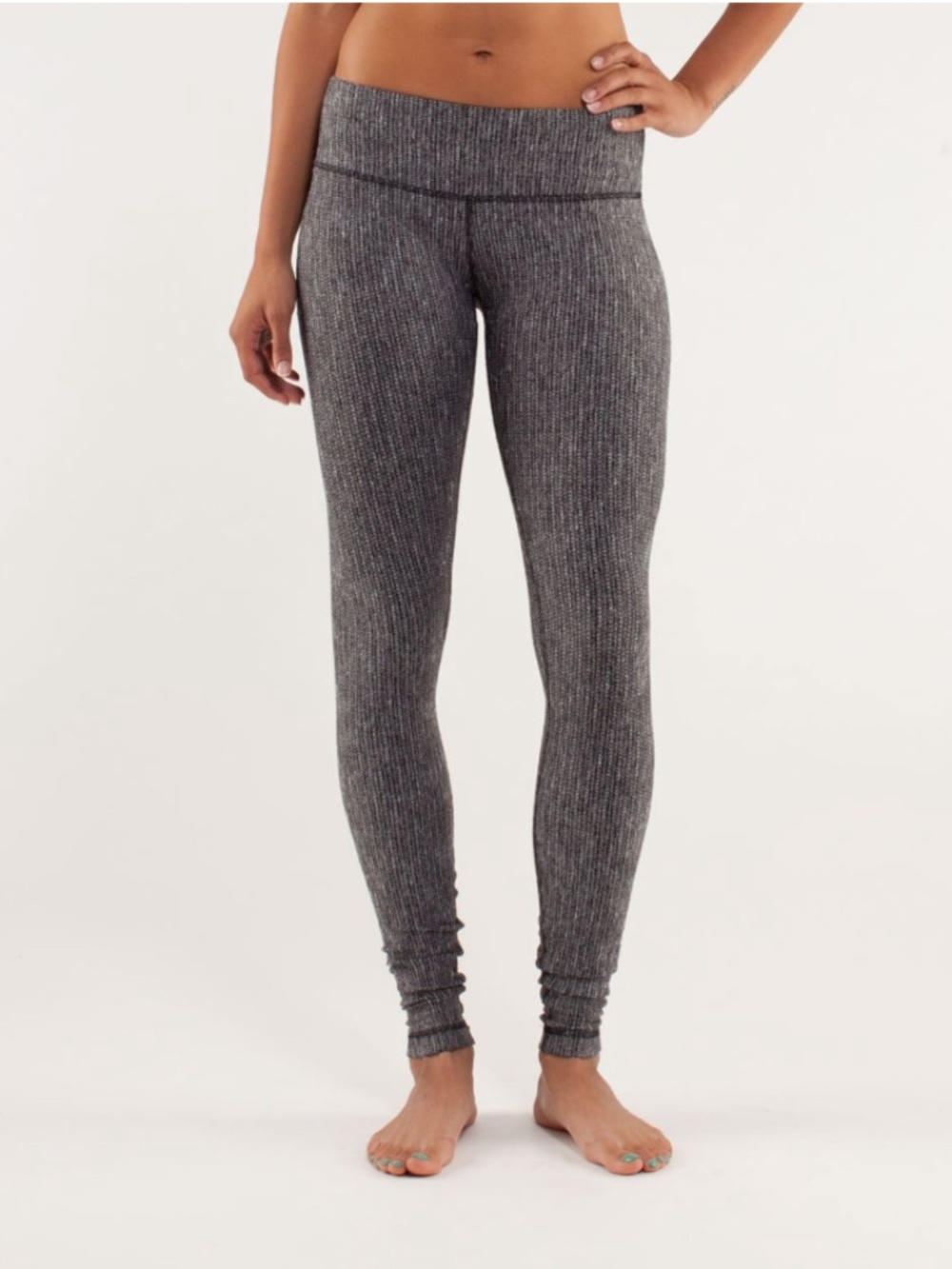 lululemon Wunder Under Pant Coco Pique Black Size 8